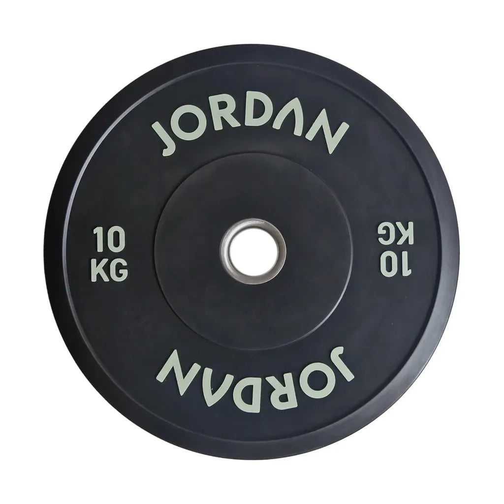JORDAN 150kg Black Rubber Bumper Plate Set - 2x5kg, 2x10kg, 2x15kg, 2x20kg, 2x25kg