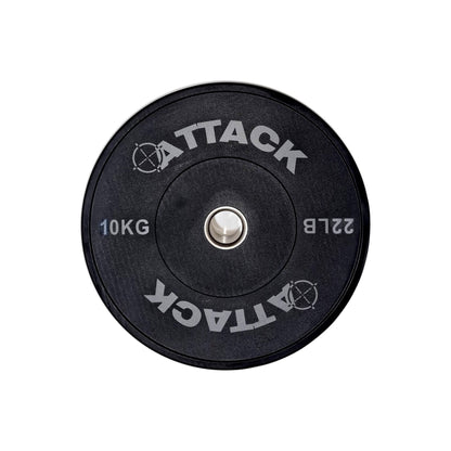 Attack Strength Olympic Solid Rubber Black Bumper Plates