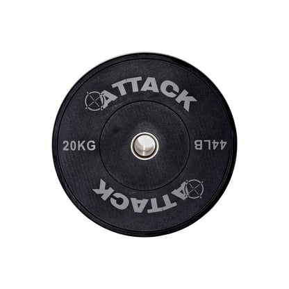 Attack Strength Olympic Solid Rubber Black Bumper Plates