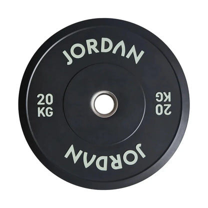 JORDAN 150kg Black Rubber Bumper Plate Set - 2x5kg, 2x10kg, 2x15kg, 2x20kg, 2x25kg
