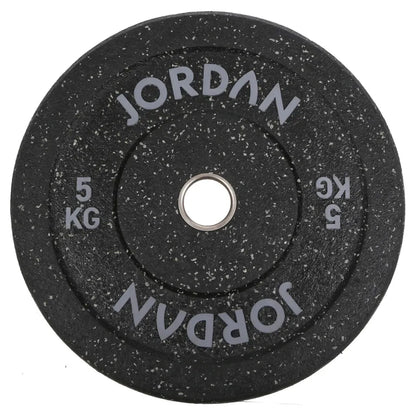 JORDAN 100kg Coloured Rubber Bumper Plate Set - 2x5kg, 2x10kg, 2x15kg, 2x20kg