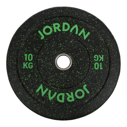 JORDAN 100kg Coloured Rubber Bumper Plate Set - 2x5kg, 2x10kg, 2x15kg, 2x20kg