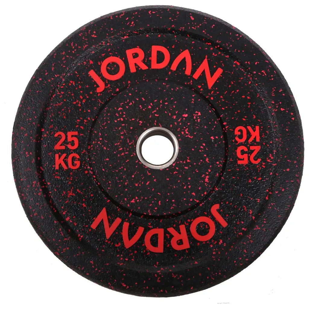 JORDAN 100kg Coloured Rubber Bumper Plate Set - 2x5kg, 2x10kg, 2x15kg, 2x20kg