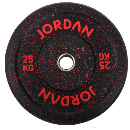 JORDAN 100kg Coloured Rubber Bumper Plate Set - 2x5kg, 2x10kg, 2x15kg, 2x20kg