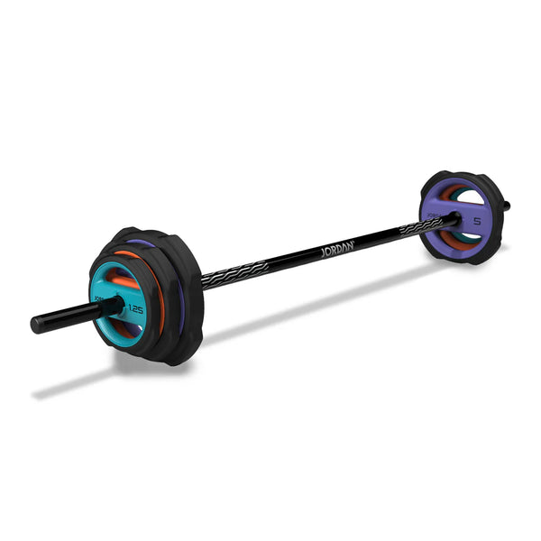 JORDAN® Ignite Pump X ™ Urethane Studio Barbell Sets and Plates - Be Active UK