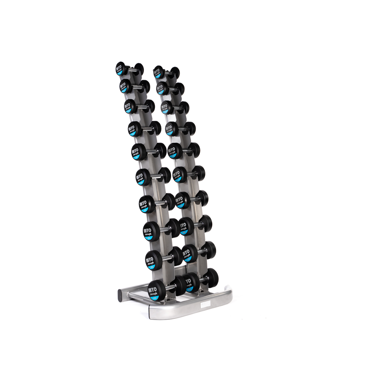 MYO Strength- Rubber Dumbbells with PU End Caps