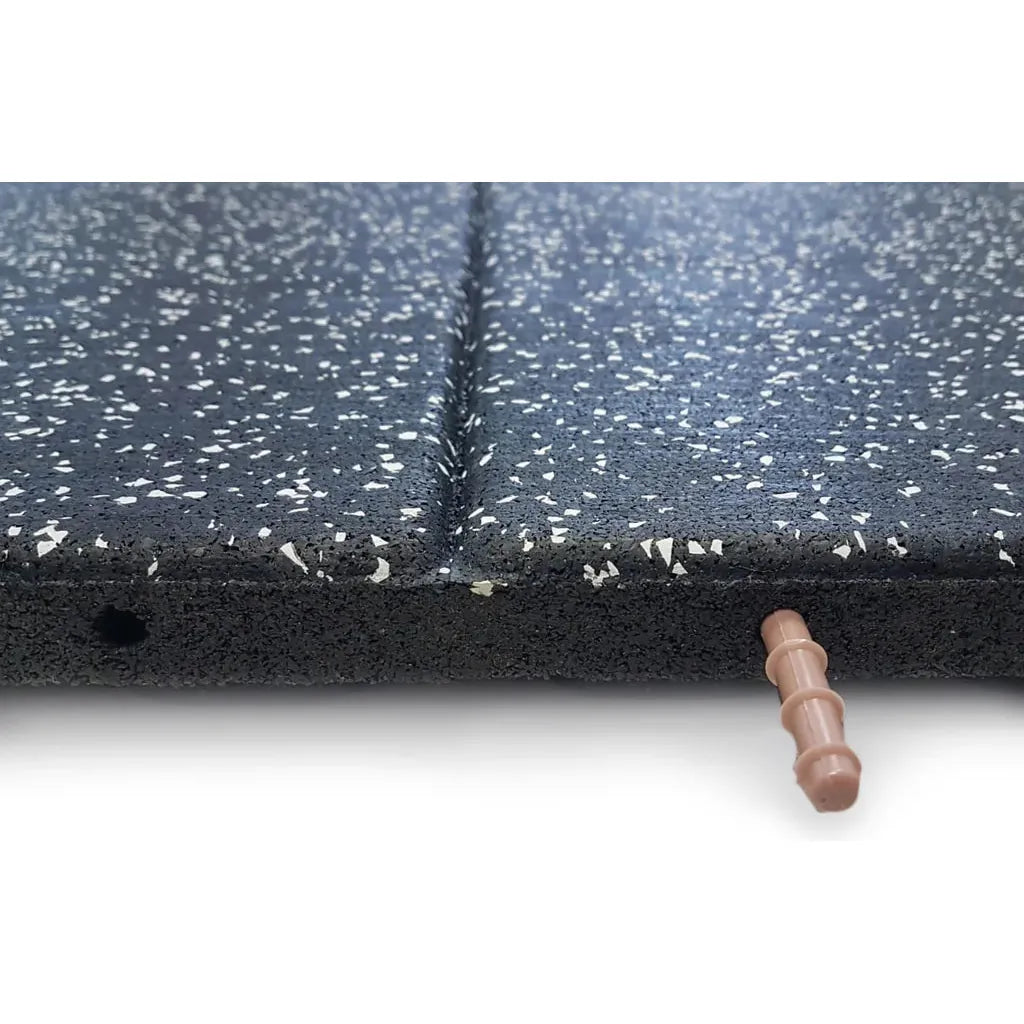 JORDAN Activ SHOX - SBR/EPDM Gym Flooring - 500mm x 1000mm Tile, Grey Fleck - 40mm - Including Plastic Joining Pins